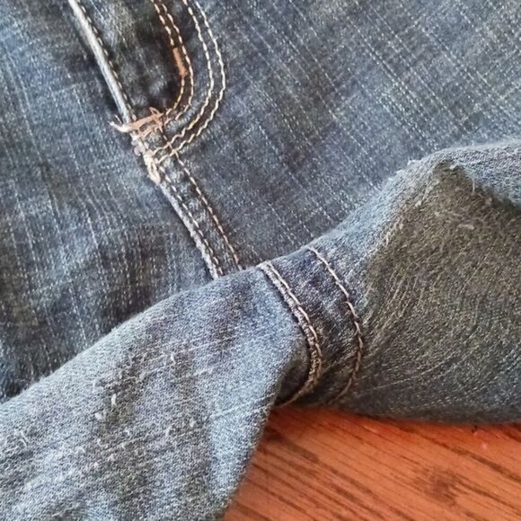 Seven7 Jeans Blue Denim Skinny Stretch Embroidered Womens Size 12 - Picture 10 of 10